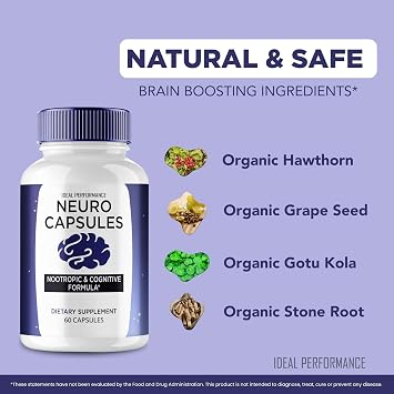 Neuro Capsules, Official NeuroCapsules Supplement for Brain Health & Memory Support - Maximum Strength, Advanced Formula Nootropic Pills, All Natural Neuro-Capsules Support Reviews (2 Pack)