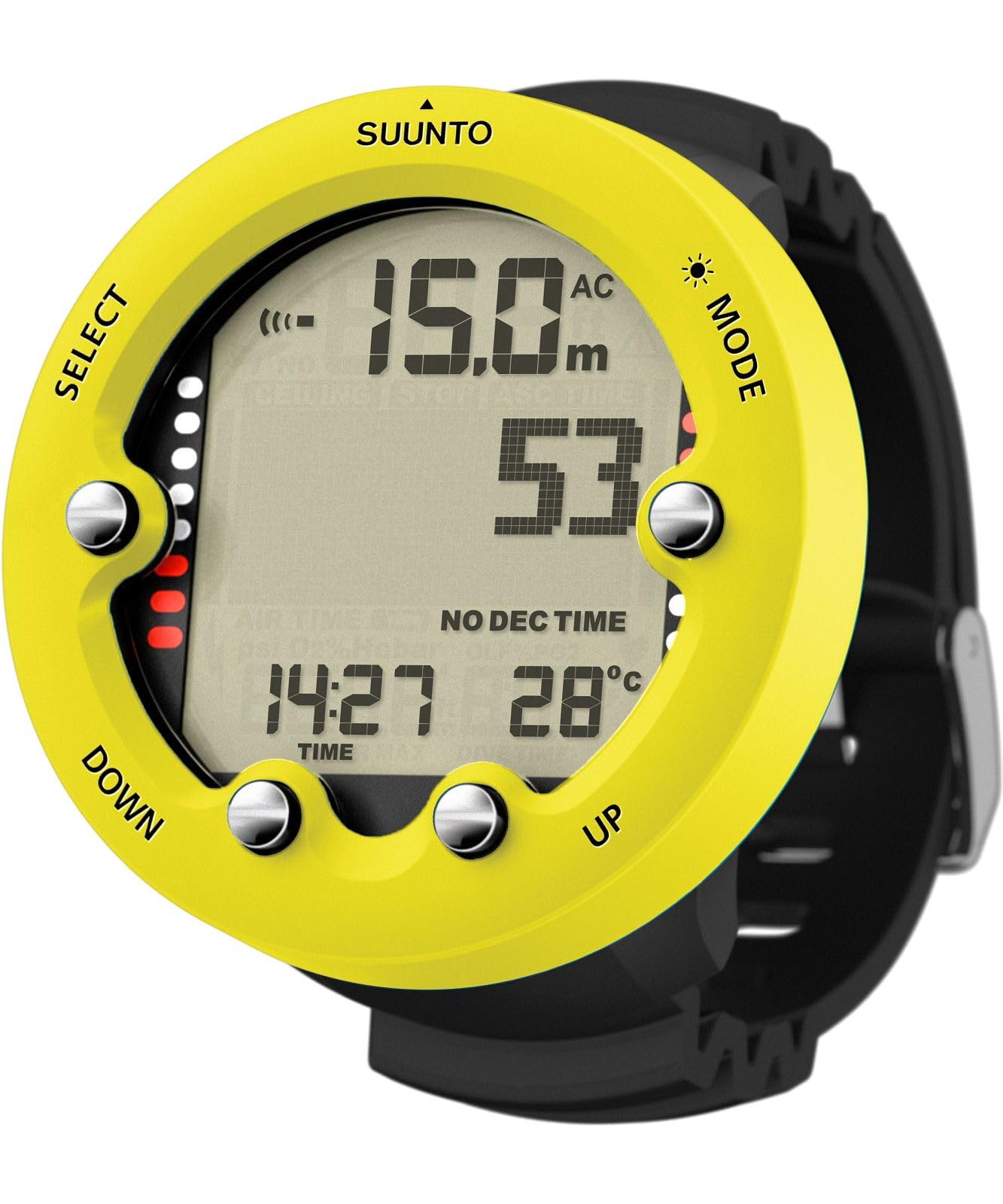 SUUNTO Unisex – Erwachsene ZOOP NOVO Swimcomputer, Lemon, Einheitsgröße