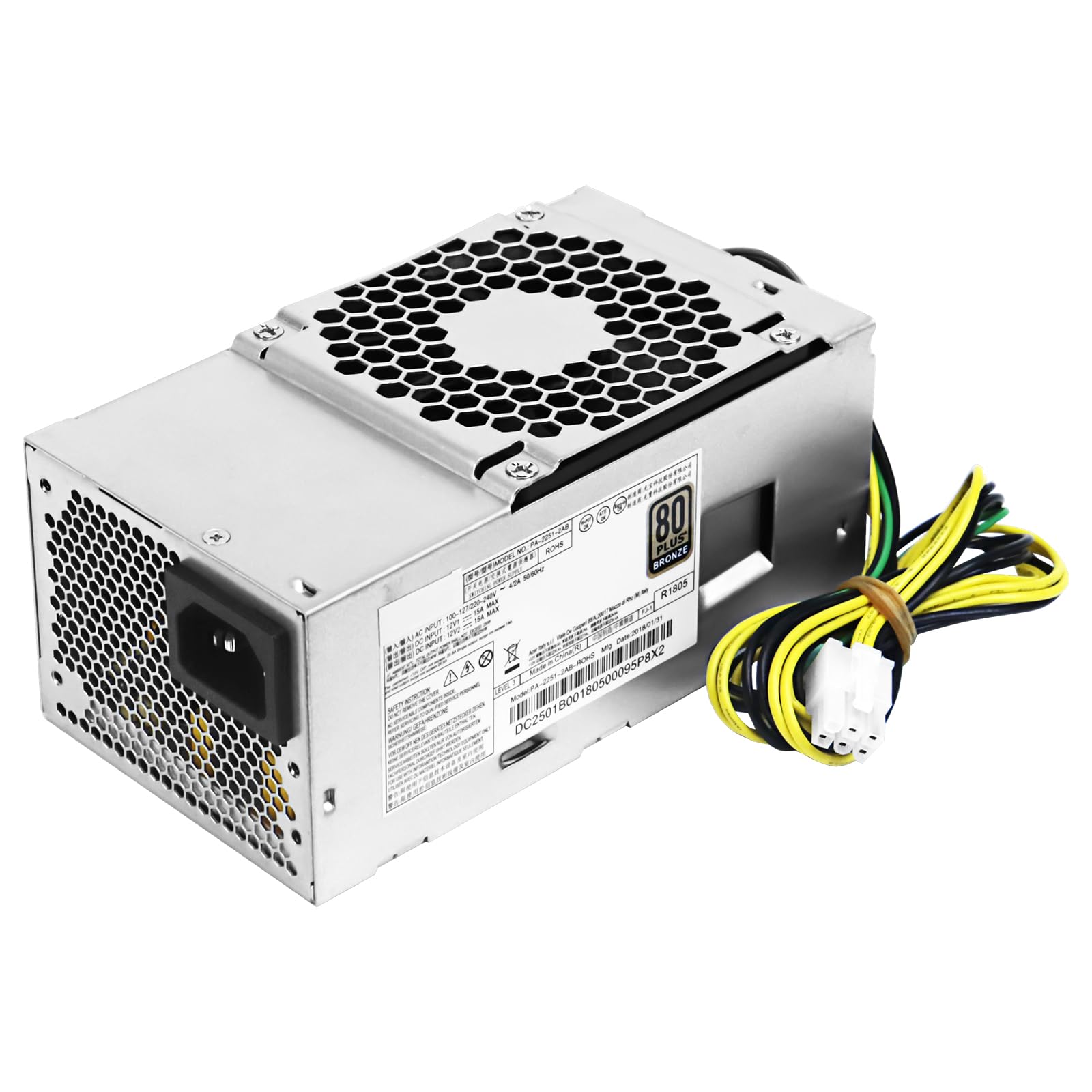 LXun Upgraded 250W Power Supply PA-2251-2AB Compatible with Acer Veriton X4270 N4288 E450 D650 X2660G X4660G Replace for PA-2251-2 FSP250-20TGPAA PA-1181-10AC PA-1181-10AB DC.2501B.001?4+6Pin?