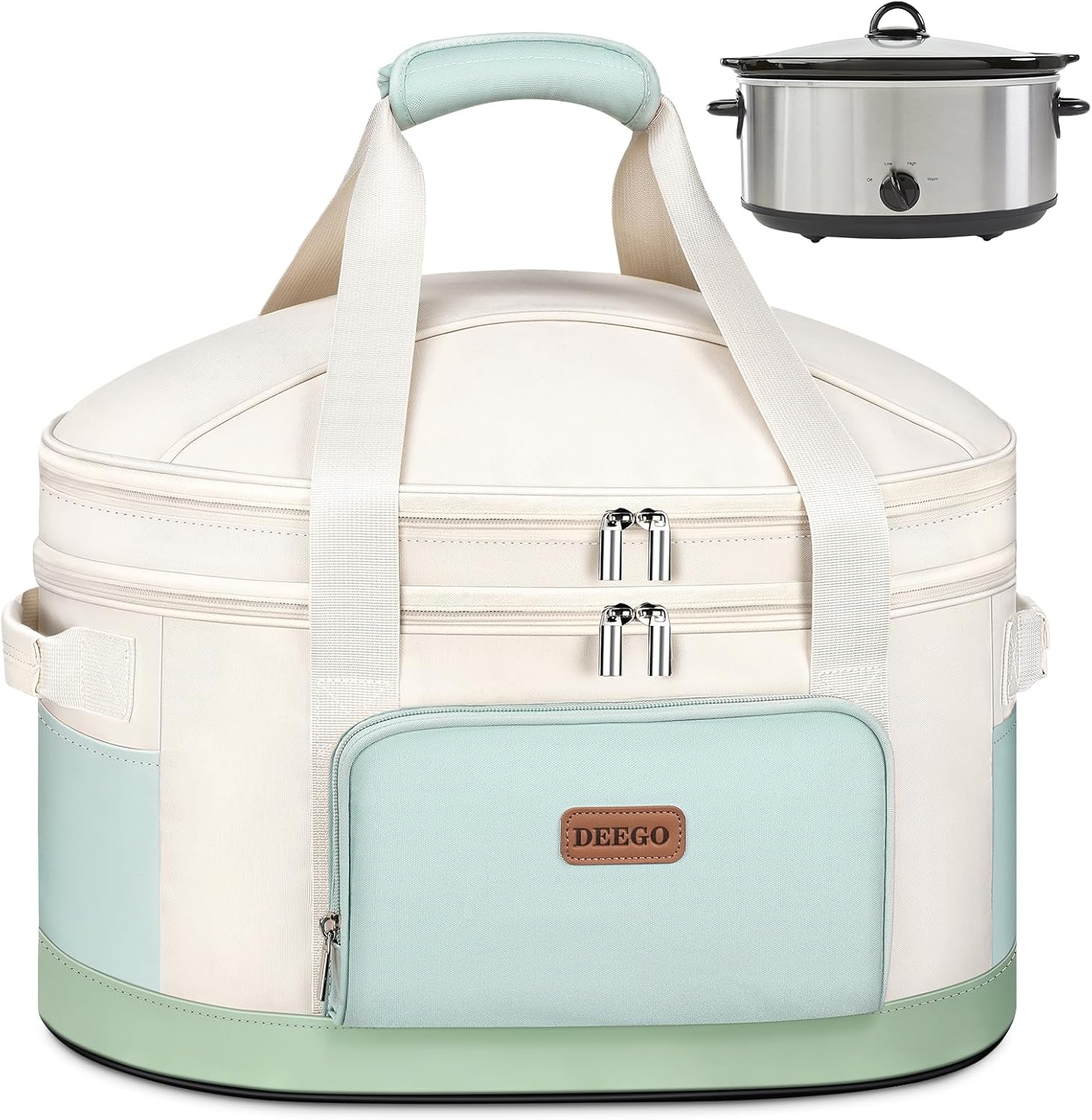 DEEGO Slow Cooker Carrying Bag compatible with 6-8 quarts Crockpot 2Pack
