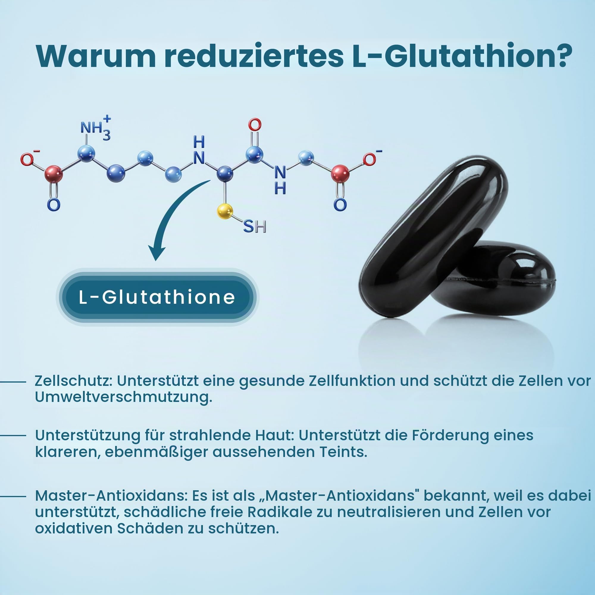 Reduced L-Glutathione 500mg x 90 Soft Gel Capsules, Skin Whitening, Anti-Aging Health & Personal Care