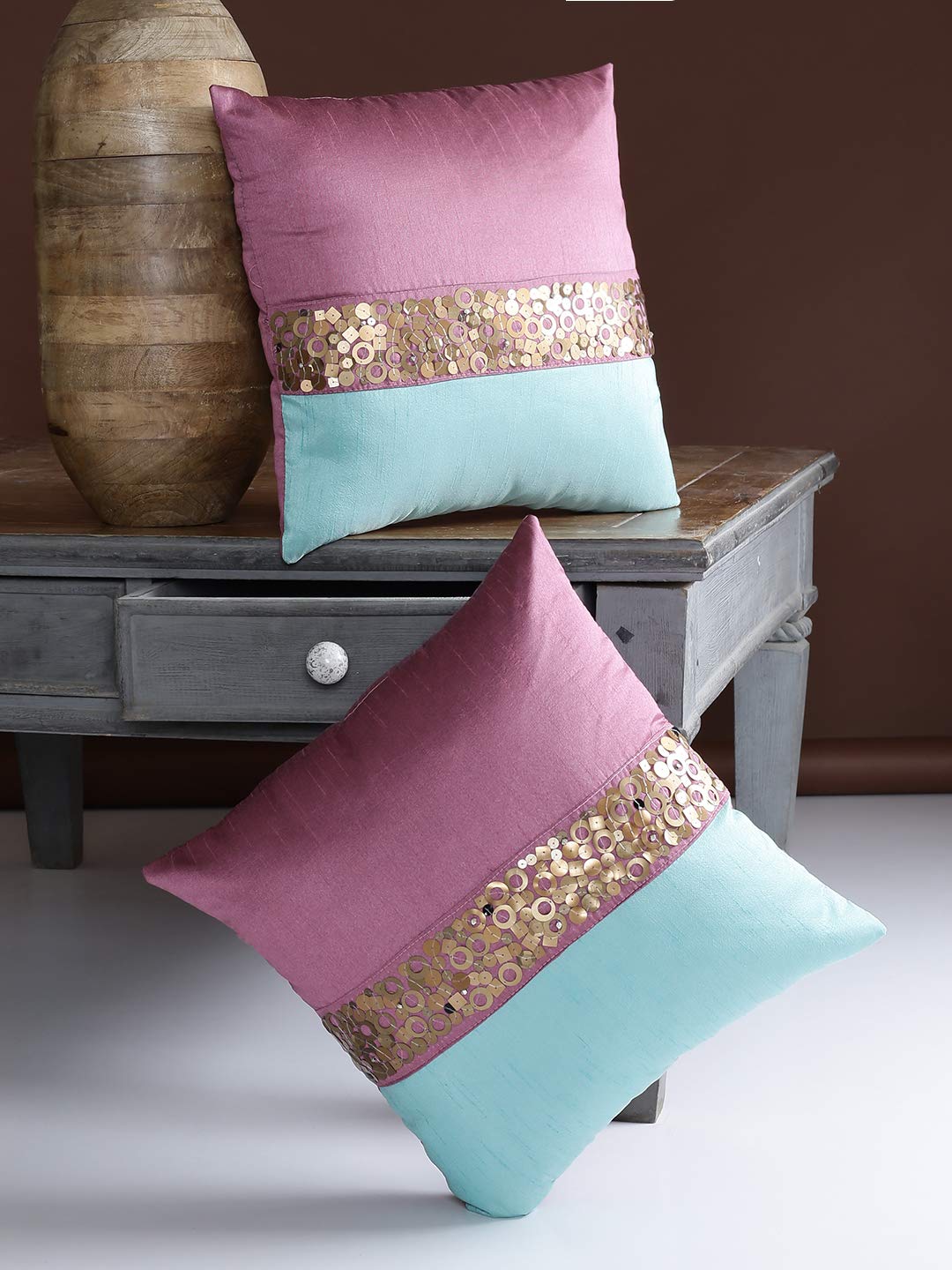 Buy Alina Decor Square Polyester Cushion Covers (16x16inch