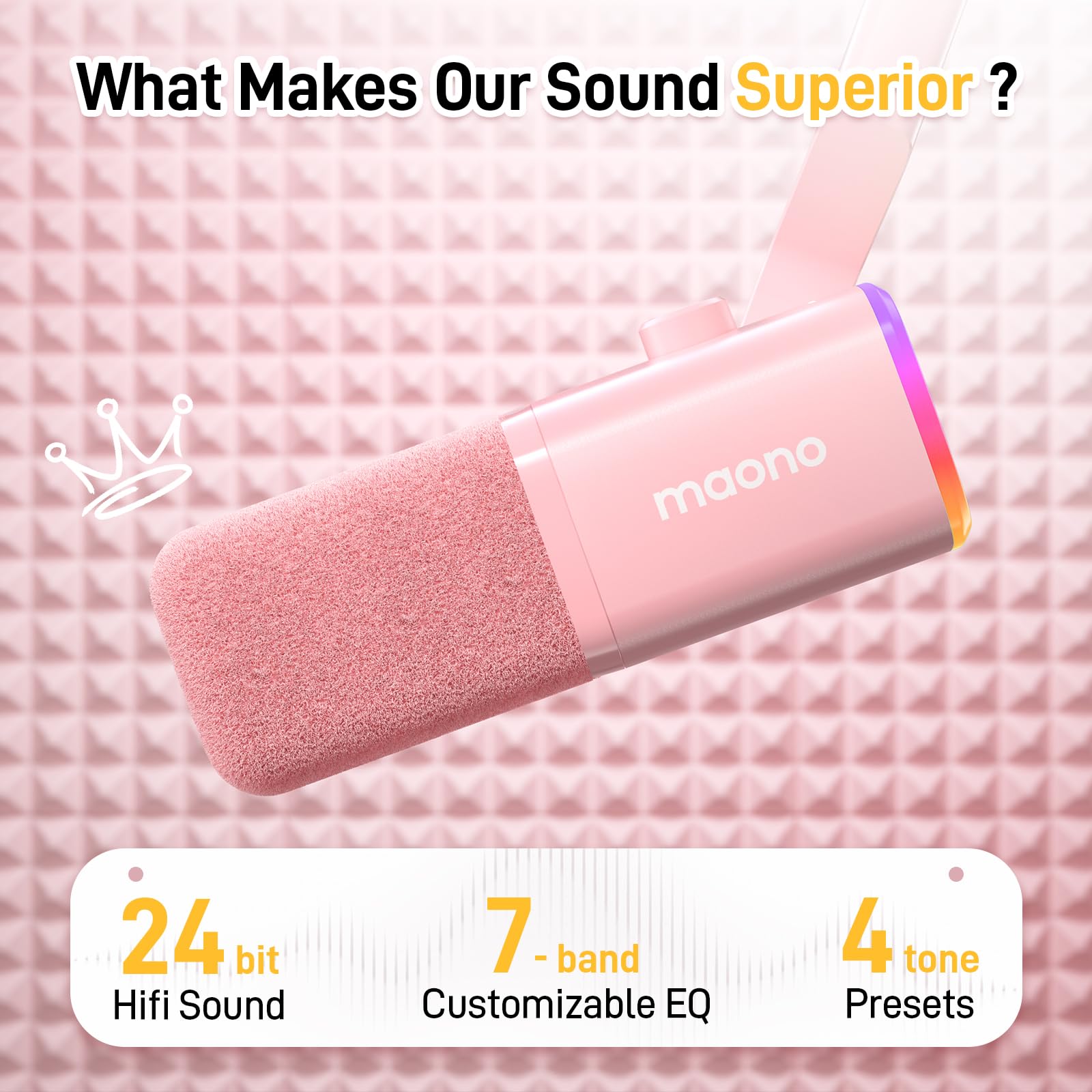 MAONO USB/XLR Gaming Mic for Streaming Podcasting, and Studio Recording, Dynamic Microphones with Dual Noise Cancellation - Image 2