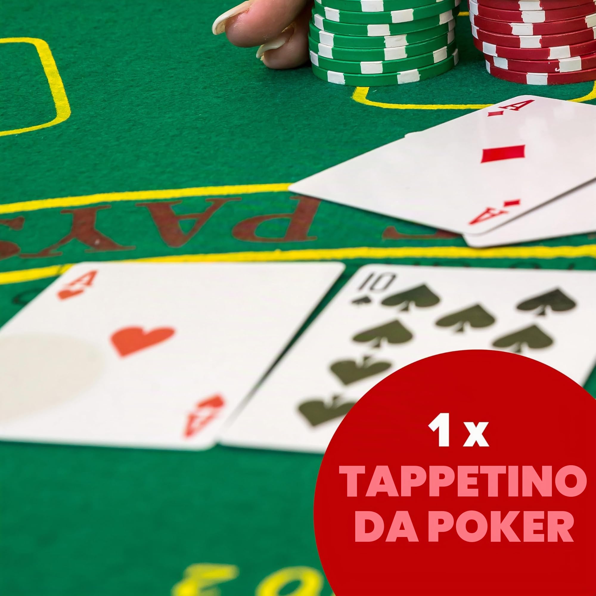 Kyto Set da poker da 300 pezzi, ideale per Texas Hold Em, con custodia, fiches da poker e carte da poker, perfetto per professionisti, principianti e tavoli da poker da torneo