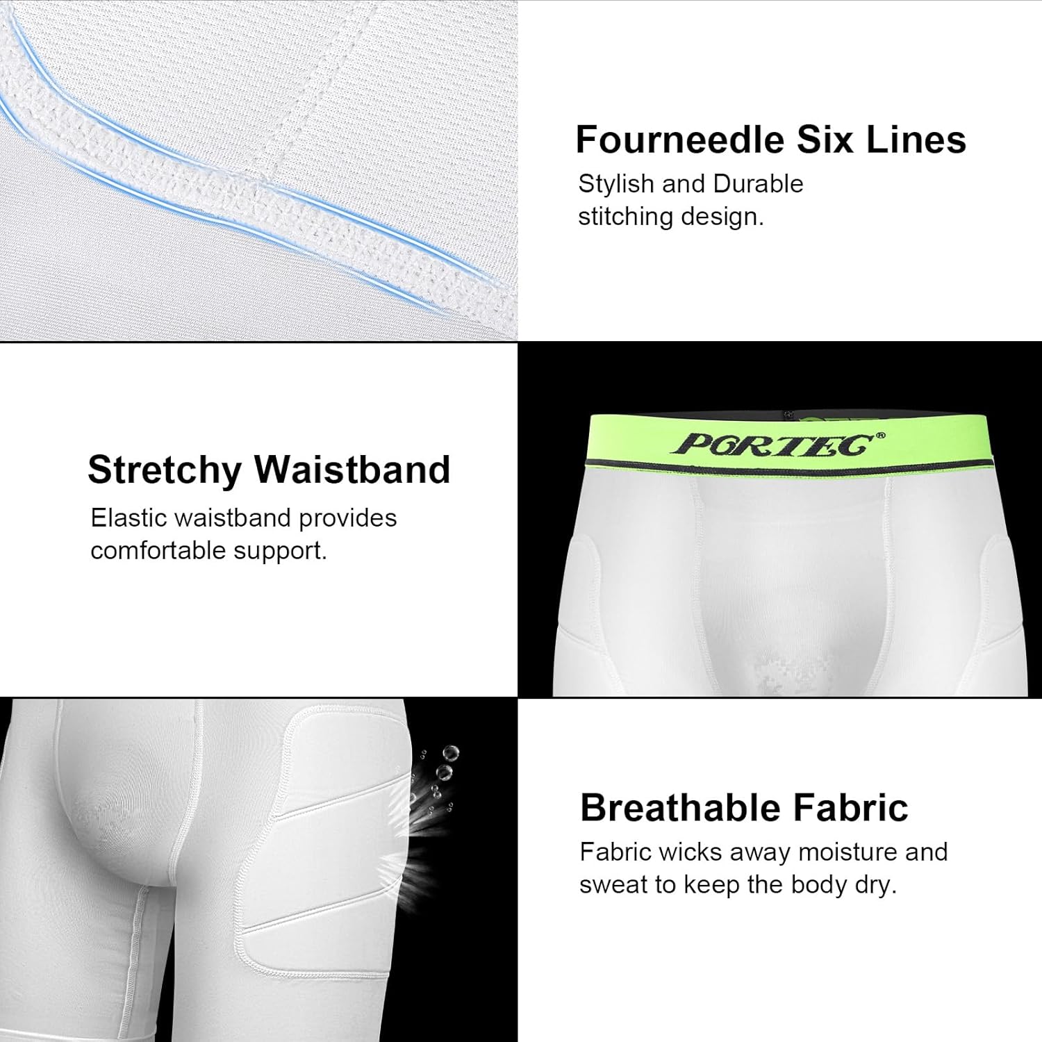 Youth Compression Sliding Shorts with Protective Cup,Padded Sliding Shorts for Baseball Football Lacrosse - Image 4