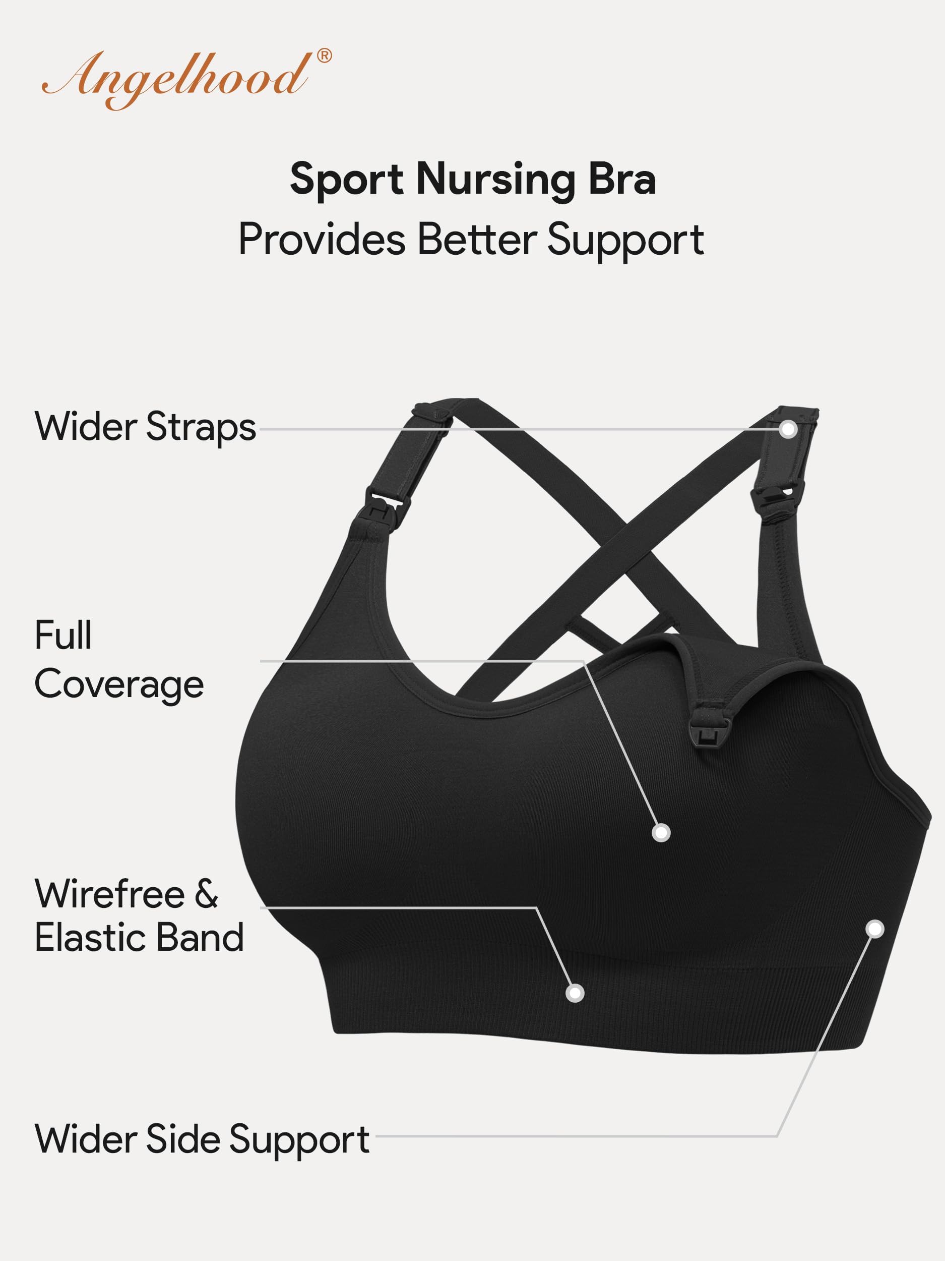 HBselect Sportivi Gravidanza Reggiseno Allattamento Senza Cuciture Bra Donna Morbido e Traspirante Reggiseno Senza Ferretti
