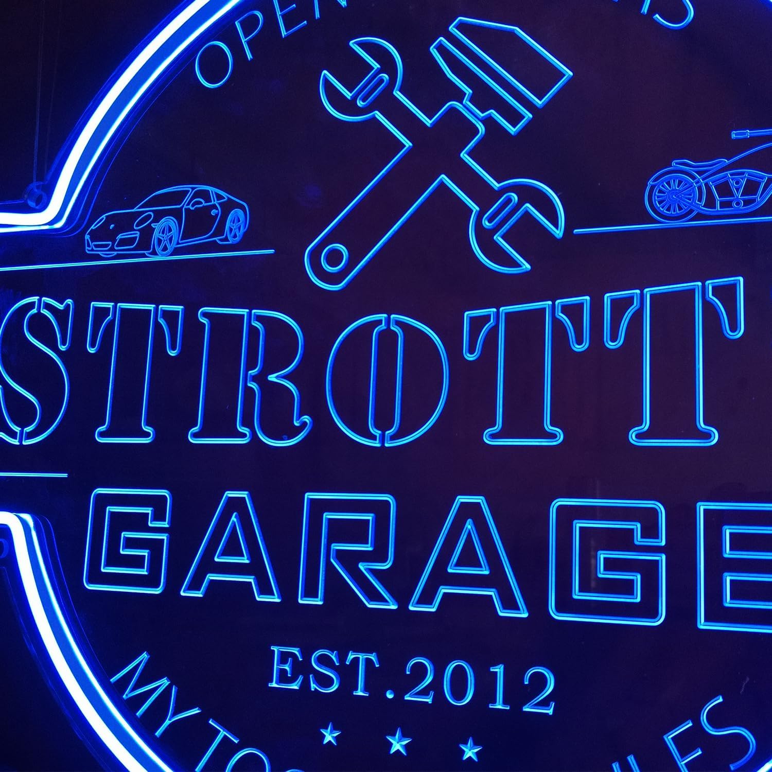 Personalized Neon Garage Signs for Men, Custom Dads Garage Neon Sign, Custom Garage LED Light Up Sign for Men, Man Cave, Workshop Wall Deocr, 12"x16”