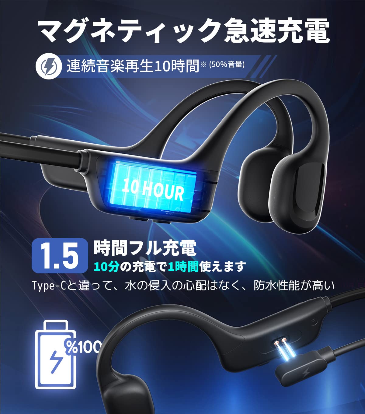 Amazon.co.jp: 【2023新体験 骨伝導イヤホン】骨伝導 bluetooth5.3