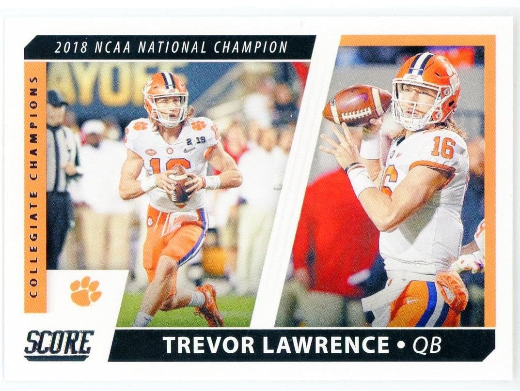Trevor Lawrence 2021 Panini Score Rookie Card #CC10 - Unsigned Football Cards