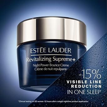 Estee Lauder Revitalizing Supreme+ Night Power Bounce Cream | Face Moisturizer with Peptides | Firms, Lifts & Plumps Skin