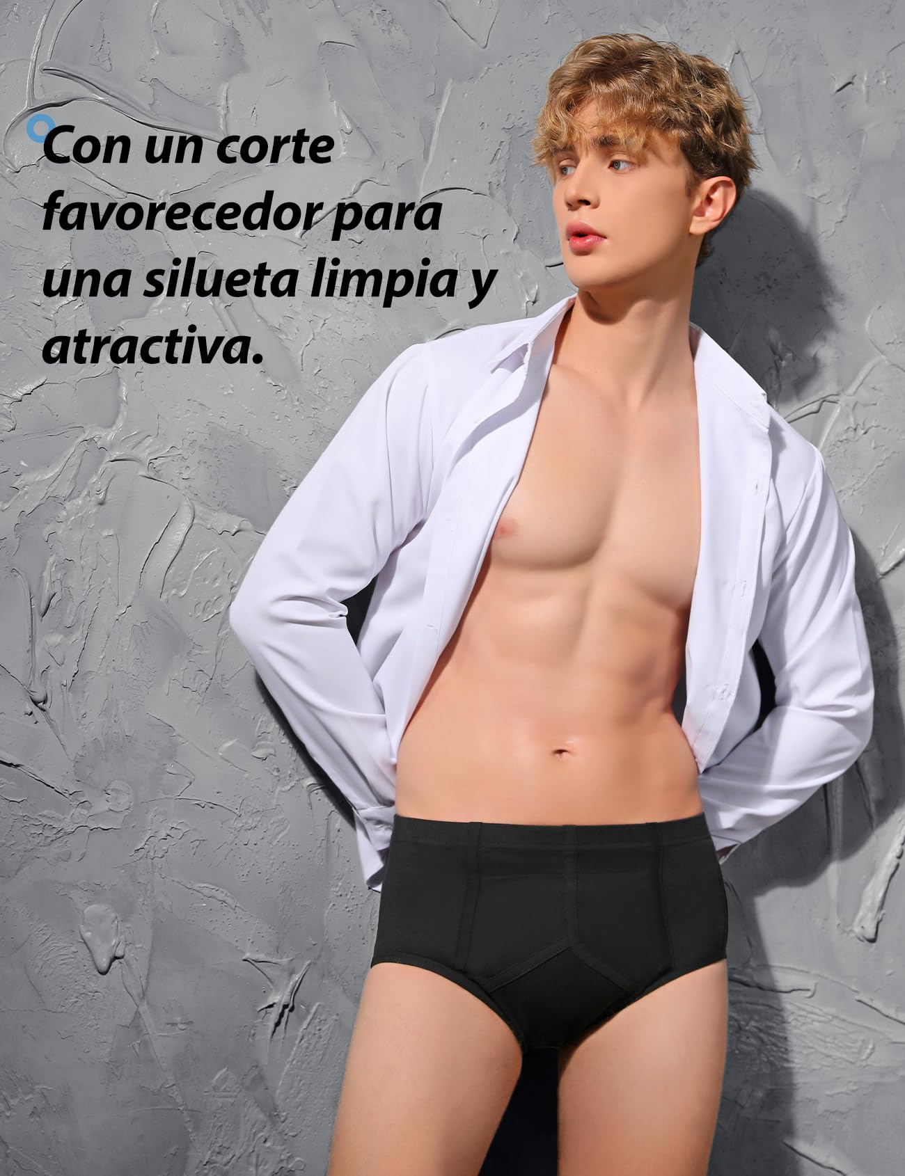 Carer Slip para Incontinencia Hombre 3 piezas, Calzoncillos Reutilizables y Lavables de Algodón con Almohadilla Absorbente 200 ml, Calzoncillos de Incontinencia Hombre Talla XL