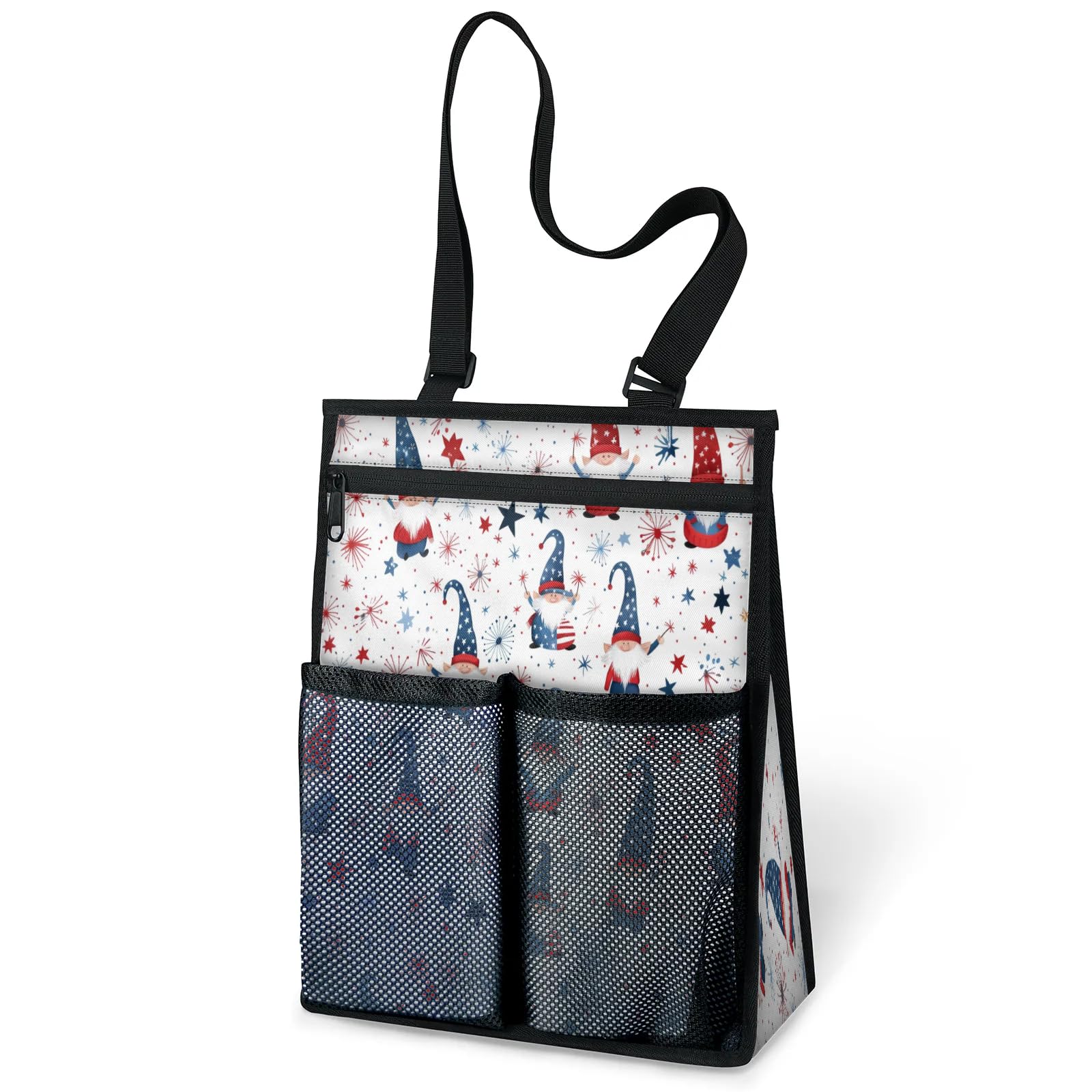 Ourtheme Cute Gnomes Portable Shower Bag for Travel Gym Camp Beach Tote Shower Caddy Bags Hanging Toiletry Organizer