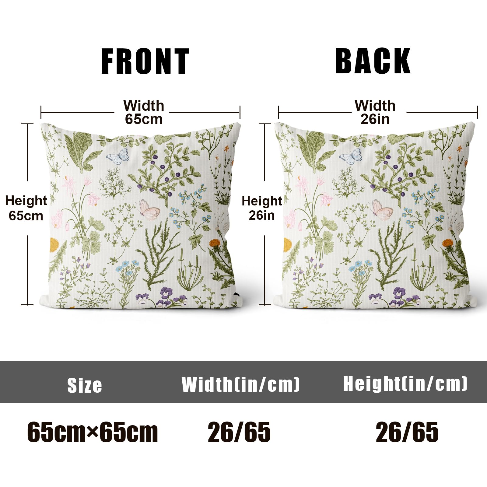 XPHZZL Cushion Covers Set of 2 Pack 65 x 65 cm - Image 2