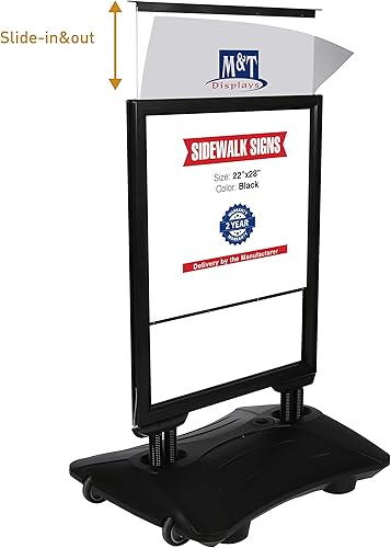 Miniatura 2 de M&T Displays WindPro - Soporte para letreros de acera y pavimento para exteriores, resistente a la intemperie y al viento, para carteles de 22 x 28