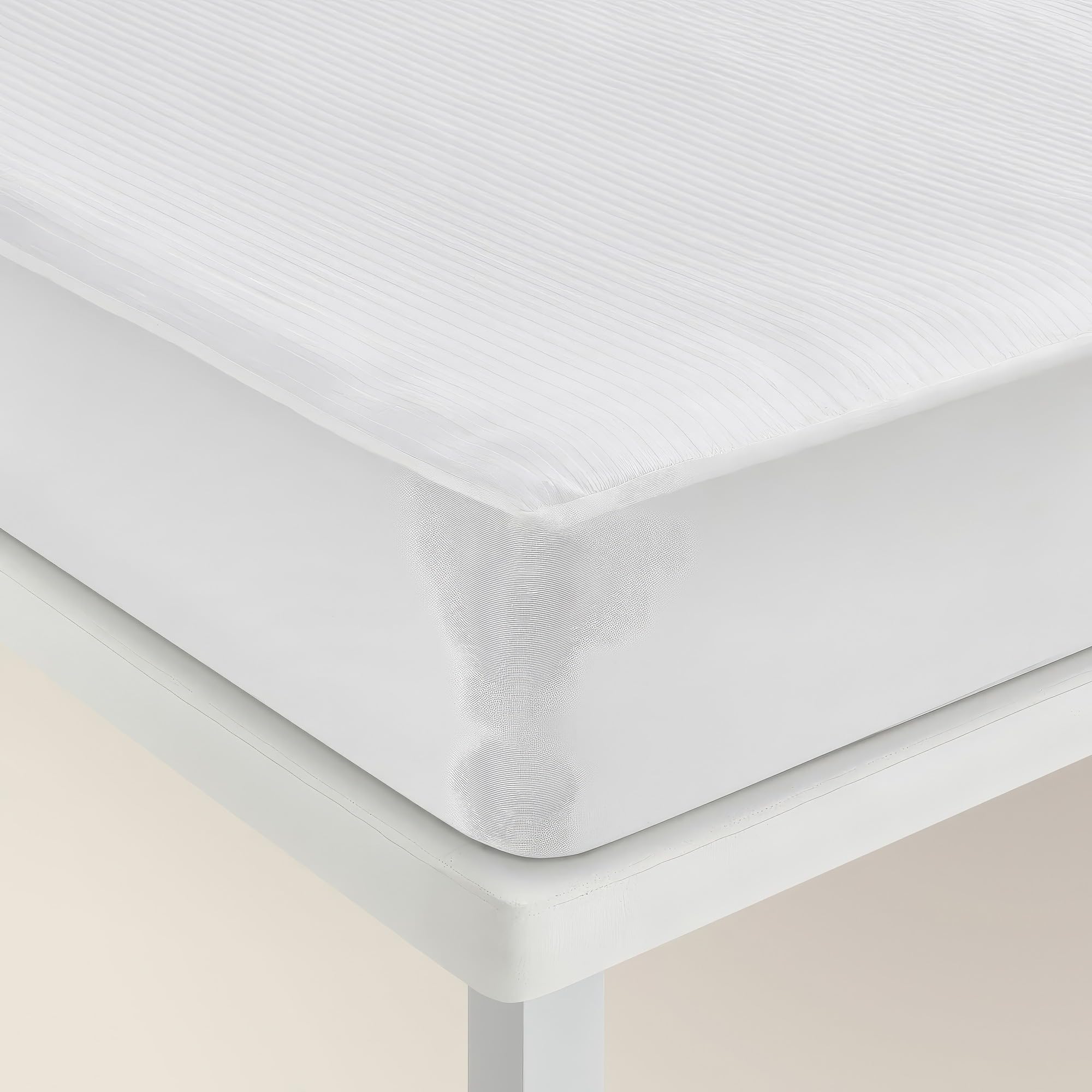 PIKOLIN - Coprimaterasso Traspirante in Cotone 100% Naturale 160x200 cm | Antirughe, Chiusura a L | Adatto a Materassi fino a 30 cm, Lavabile in Lavatrice | Certificato OEKO-TEX