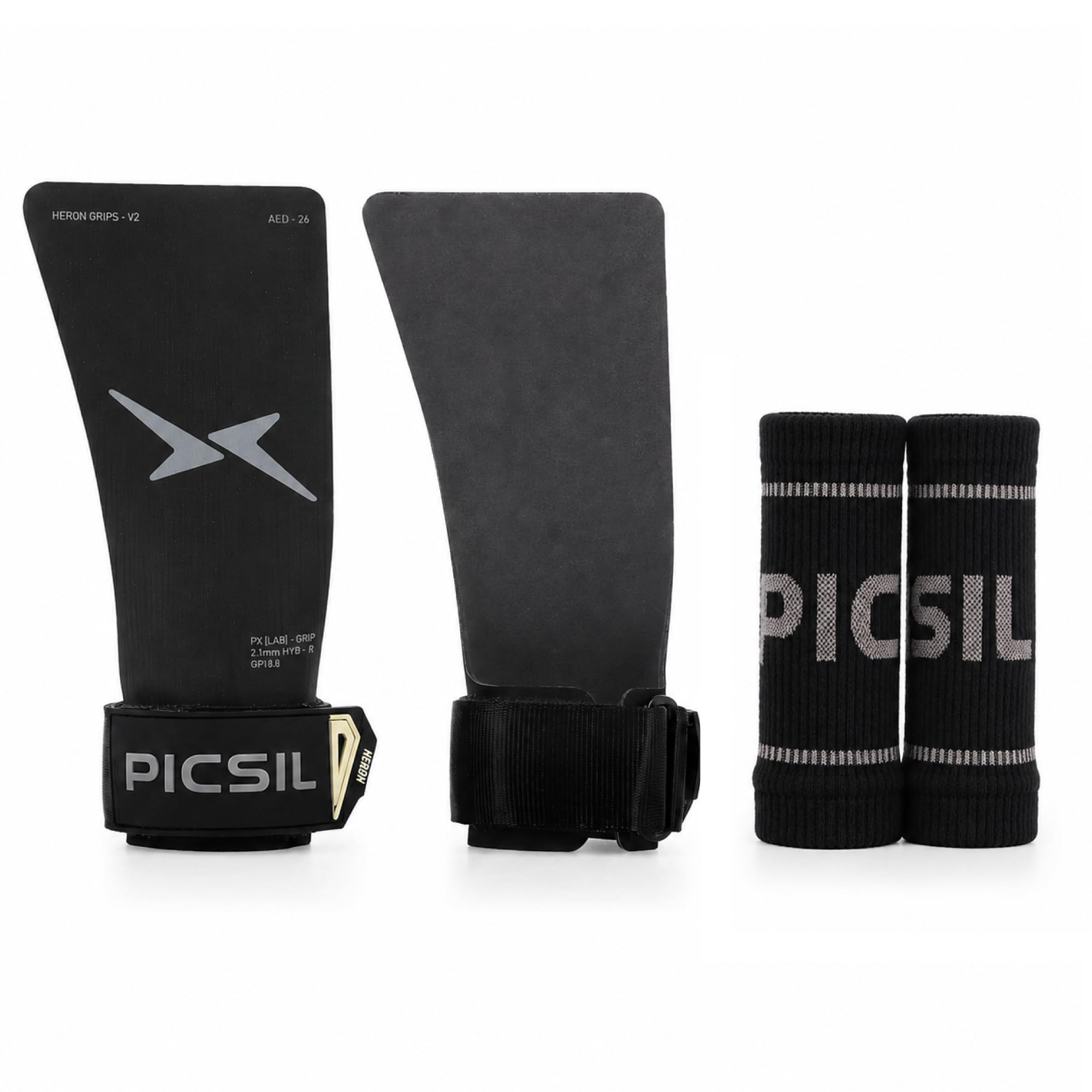 PICSIL Paracalli Heron Grips Protezione Mani con Astuccio e Polsini Cross Training Calisthenics Fitness