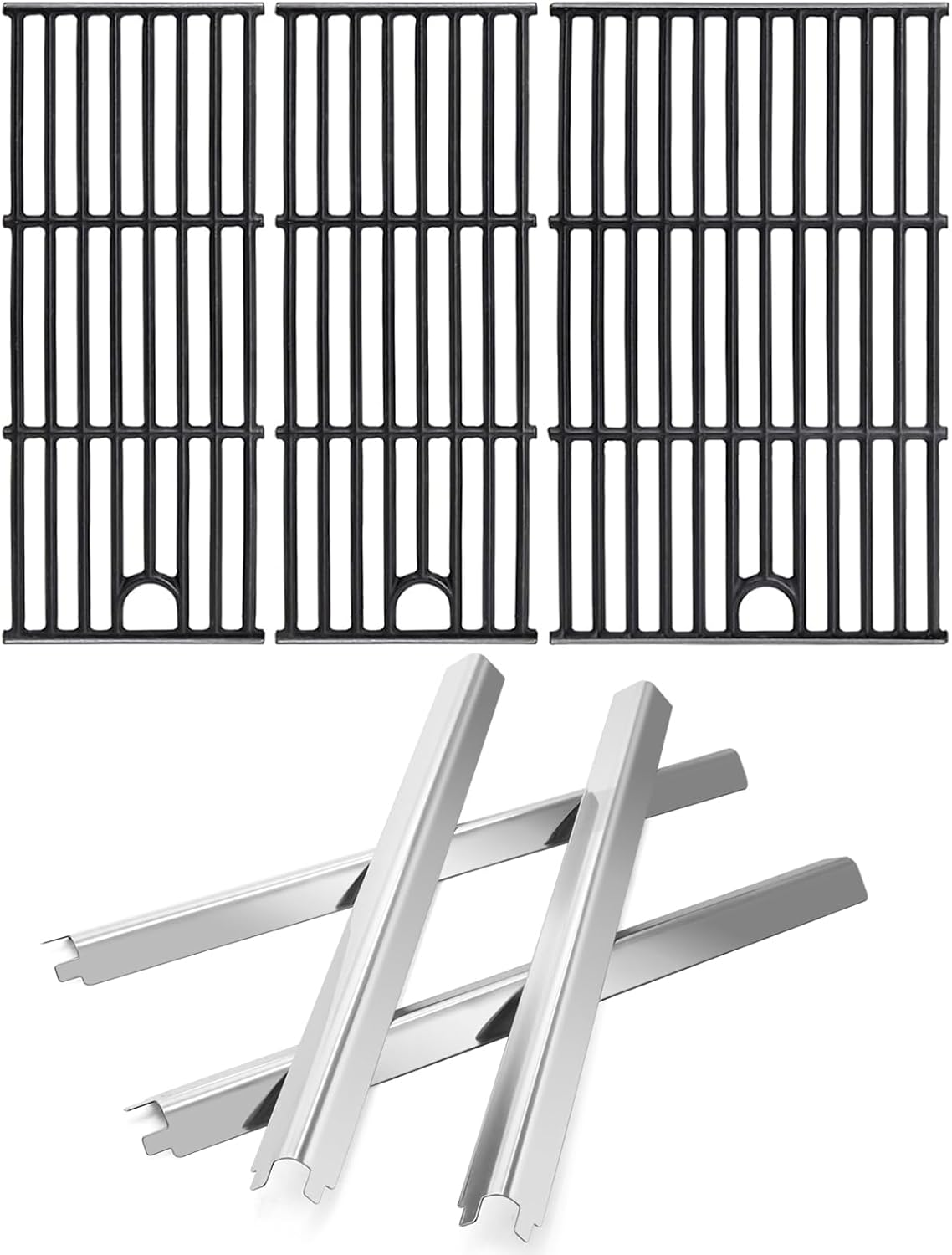 Hiorucet Grill Replacement Parts for Charbroil Performance 4 Burner Grill 463365021 463352521 463351021 463350521 463354021 463350722 463365522, Cooking Grates G426-0004-W1, Heat Plates G325-0002-W1