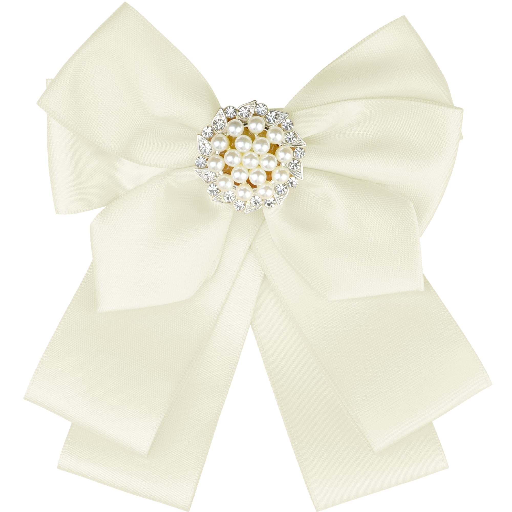 Women School Uniform Faux Ribbon Bowknot Pin Collar Necktie Bow