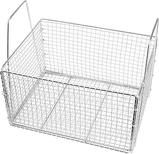 Fry Basket komercyjny koszyk do smażenia ze stali nierdzewnej siatka do sterowania olejem prostokątny koszyk na frytki do frytek, bryłki z kurczaka, ryby itp. kosz na wióry (rozmiar: średni)