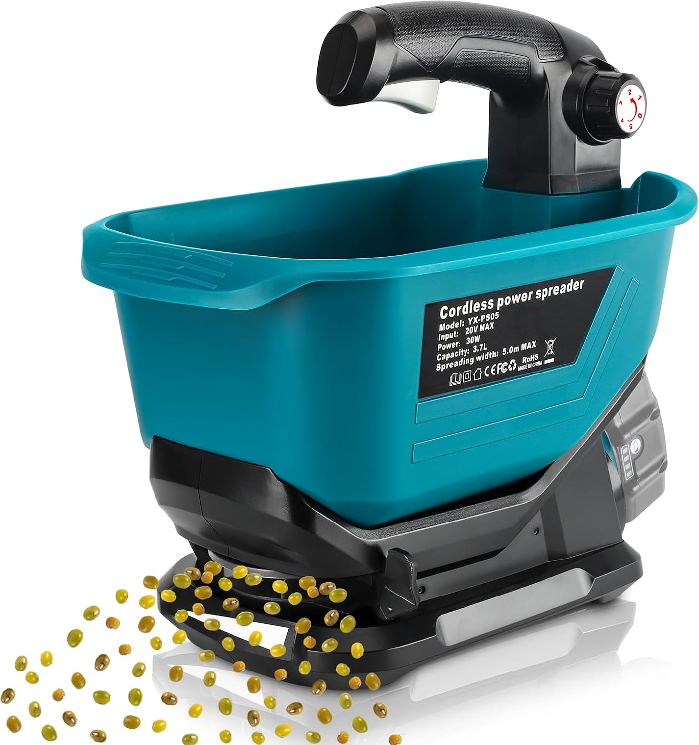 RUITTEFOUM Grassamen und Düngerstreuer für Makita 18 V Akku