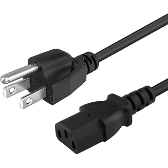 PremiumCord Power Cable 230 V 2 m Power Cable with US Plug to IEC Socket C13 IEC 320 PC Power Cable 3 Pin Colour Black