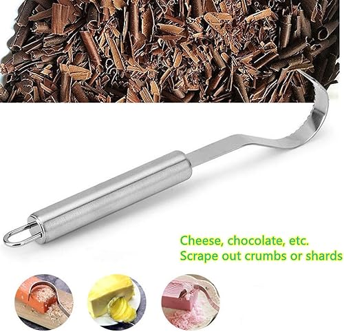 Miniatura 3 de Rascador de queso, rallador de queso, afeitadora de chocolate, rascador de chocolate, afeitadora de queso, acero inoxidable portátil, utilizado en