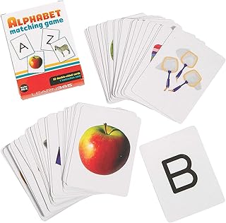 Fun Express Alphabet Matching Game - 52 Pieces - Educational and Learning Activities for Kids