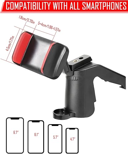 Miniatura 2 de JeCar Soporte de teléfono JK para salpicadero, accesorios interiores para Jeep Wrangler JK JKU 2011-2018, negro