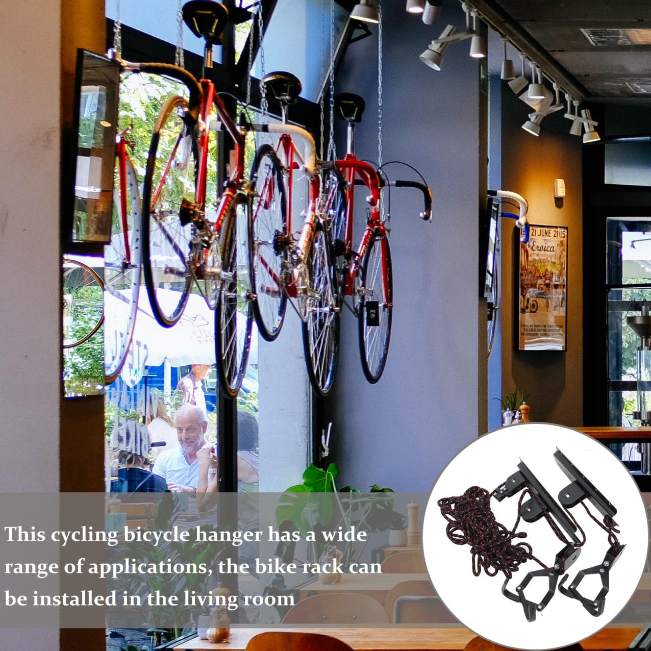 Sosoport Portabici da Soffitto Gancio per Biciclette Soluzione di Stoccaggio per Garage Sollevatore da Garage per Appendere Bici Robusto e Pratico