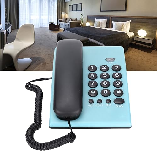 Miniatura 4 de KXT504 Teléfonos de escritorio fijo, teléfono multifuncional con cable de batería con pausasilencioretenciónredireccionamiento, para oficina hotel