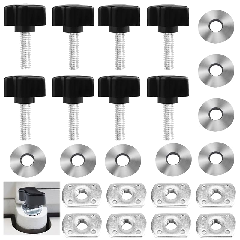 Kit de Parafusos de Aperto Manual para Hardtop ecocstm 1/4-20 para Jeep Wrangler – 8 conjuntos