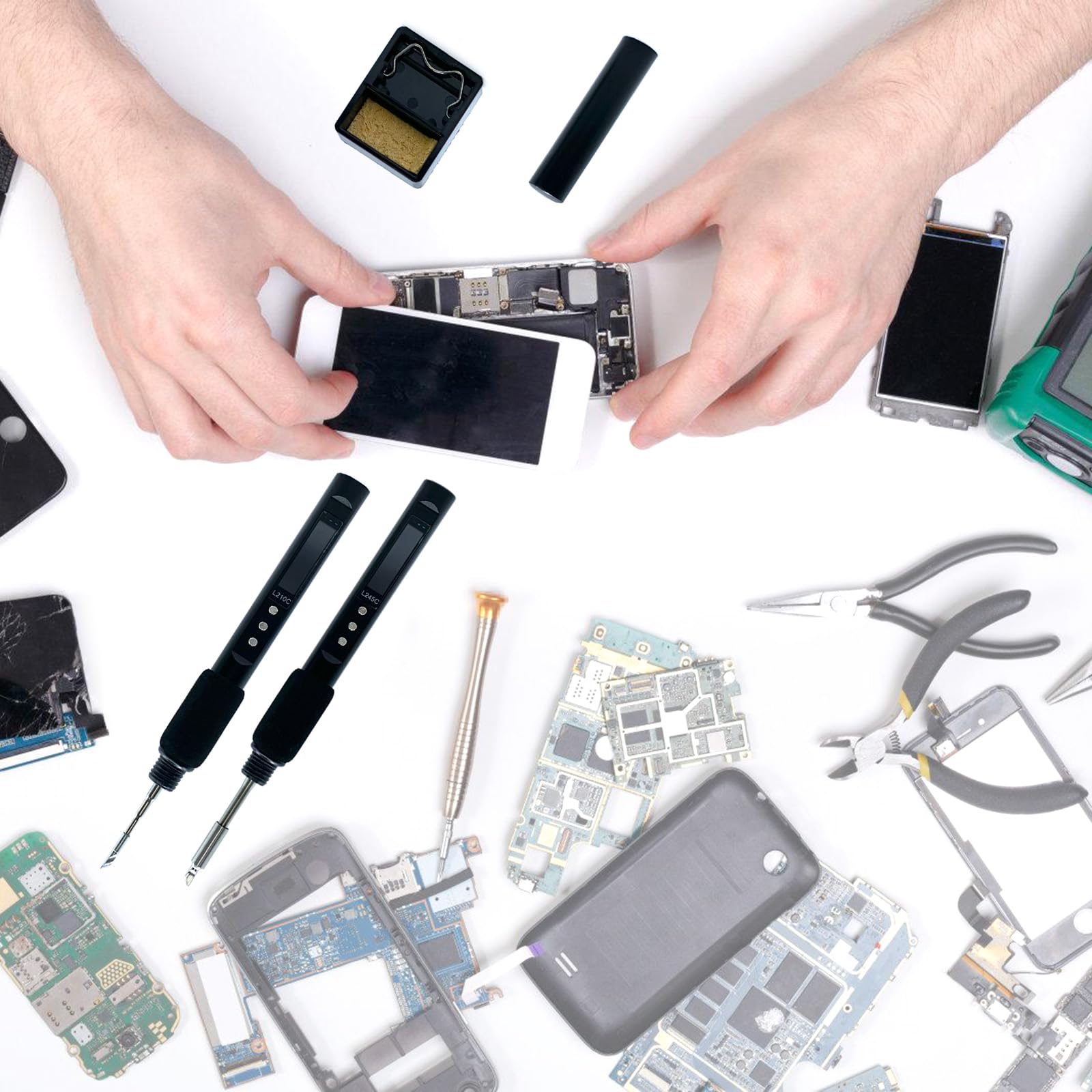 Temperatur 50-500 Grad Lötkolben PD100W LCD Elektrische Lötkolben Schweißen Reparatur Werkzeuge Tragbare Löten Stift