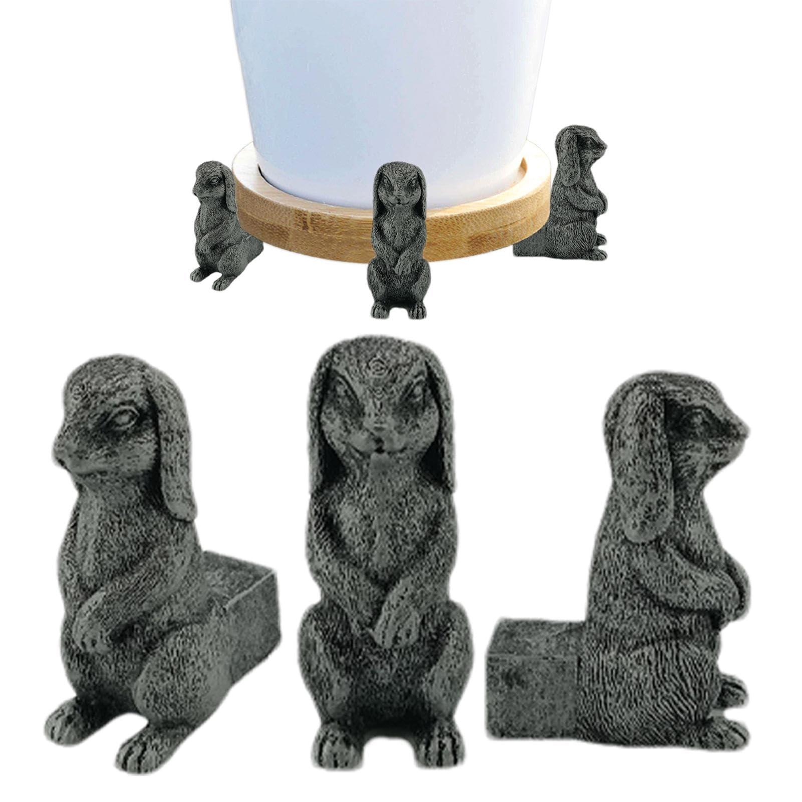 Kixolazr Animal Plant Pot Feet | Cat Planter Feet | Decorative Mice Bunny Squirrel Feet for Outdoor Planter, Animal Figurines Ornaments Planter Support