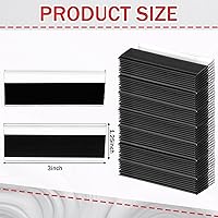 Vista 2 de Fainne 50 Pcs 1.25" H Magnetic Shelf Label Holders for Metal Racks and Shelves, 3'' Long Clear Magnetic Shelf Label Strips Gondola Price Tag