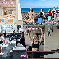 Vista 2 de 20 bloques de yoga de 9 x 6 x 3 pulgadas, bloques de espuma EVA de alta densidad, bloques de ejercicios de espuma de yoga que mejoran el equilibrio