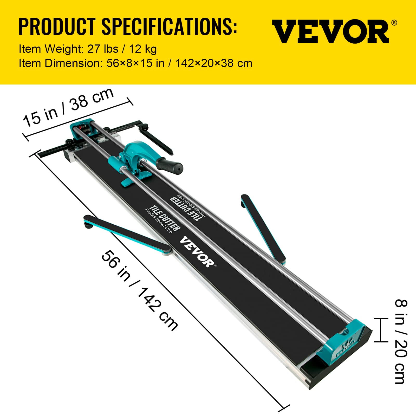 BestEquip Tile Cutter, 1200mm Manual Ceramic Floor Tile Cutter, All