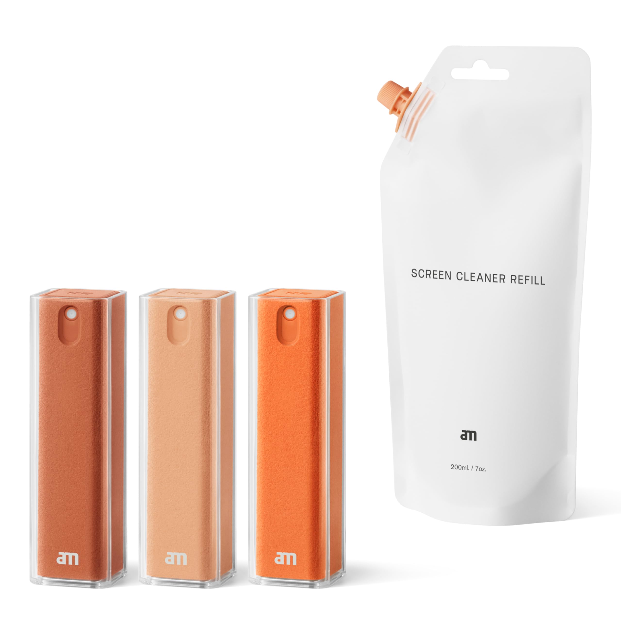 Bildschirmreiniger Set 3er Pack 200 ml Nachfüllung - Screen Cleaner All-in-One Display Reiniger für Auto Smartphone Tablets