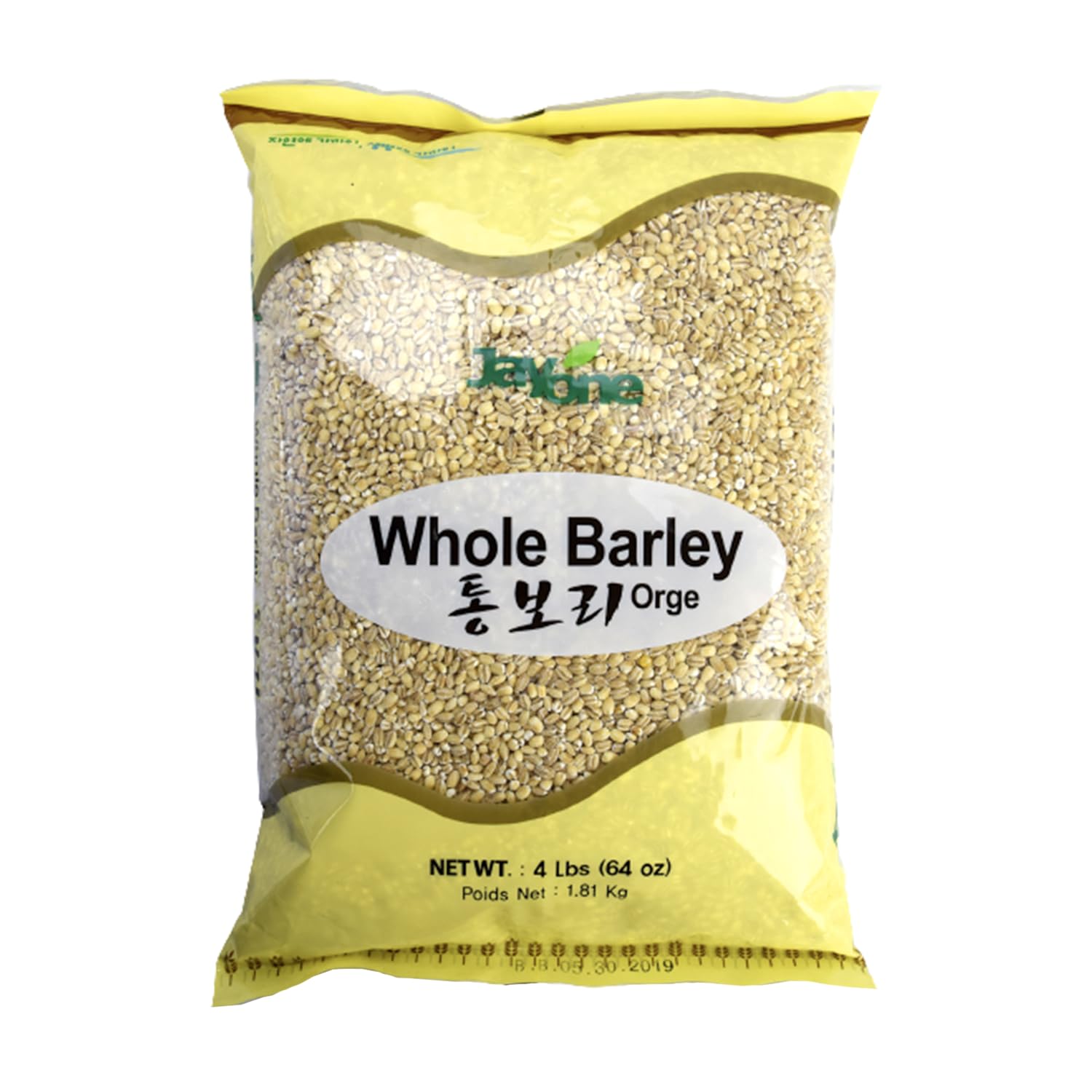Korean Mixed Grain Rice, Multi-Variety Pack with White, Brown, Black, Sweet, and 5, 15 Mixed Grains (1 pack, Whole Barley 4lbs)