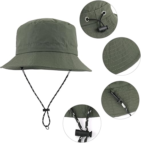 Miniatura 2 de Sombrero de sol para hombres y mujeres, ala ancha, UPF 50+, sombrero de pesca y pescador, impermeable, plegable, sombrero de sol para playa,