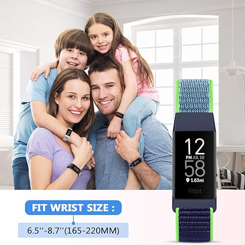 Miniatura 36 de Correas de nailon para reloj, compatibles con Fitbit Charge 4, Charge 3, Edición especial, correa de repuesto suave, deportiva, transpirable