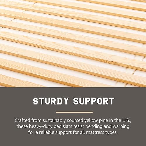 Miniatura 8 de Classic Brands Xtreme - Láminas de madera maciza para cama, Madera