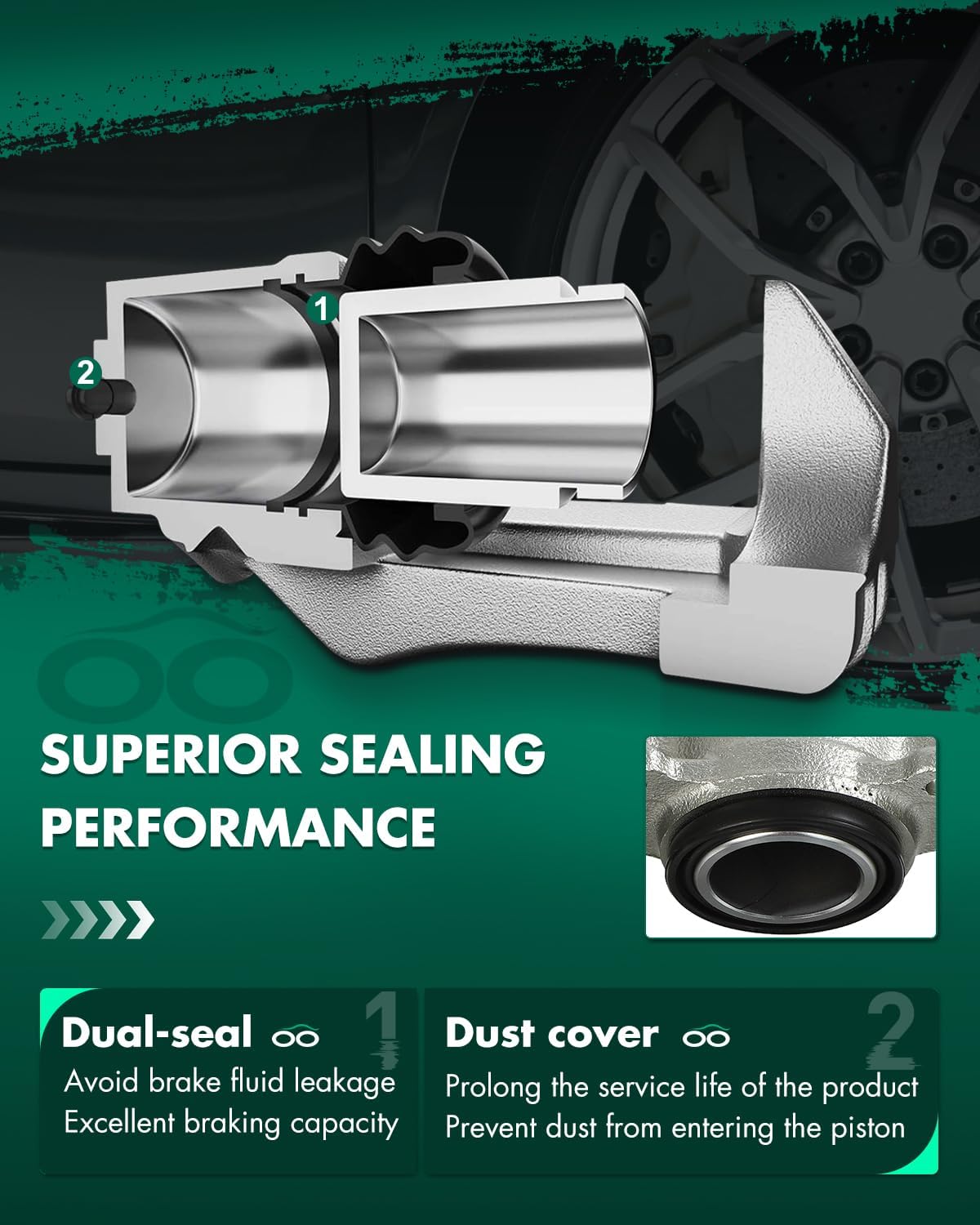 SCITOO 19B3312 Rear Right Disc Brake Caliper Assembly w/Bracket For Lexus For GS350/For GS430/For GS450h/For GS460/For IS350