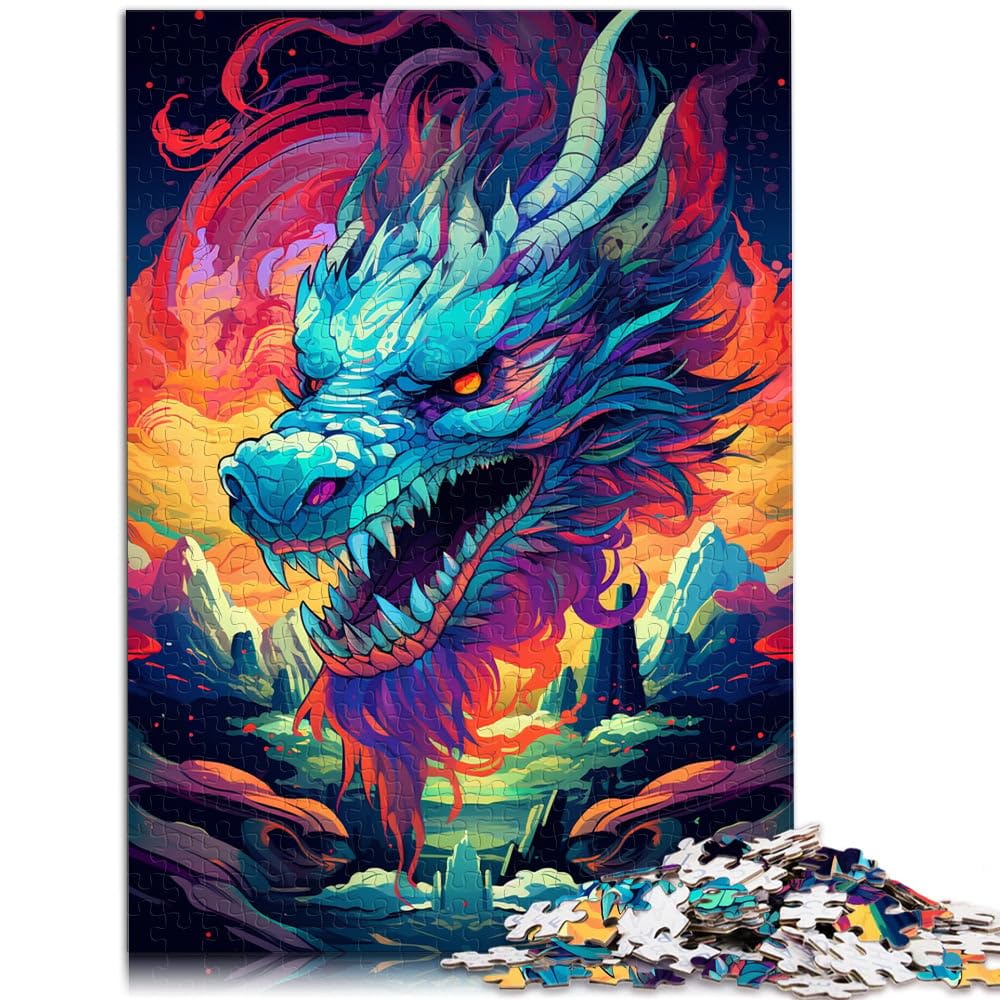 1000 Piece Jigsaw Puzzles for Adults color dragon Educational Puzzle Stress Reliever Difficult Challenge 14.96 in x 20.47 in for Teens Age 14 Years Up โ image 1