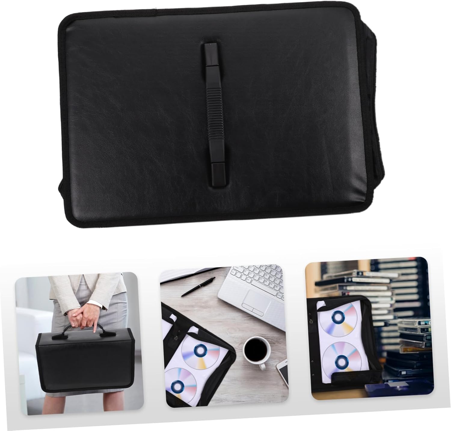2pcs Cd Storage Boxes Lids Cd Bag Holder Case Disc Storage Case Holder Bag for Music Game Driver