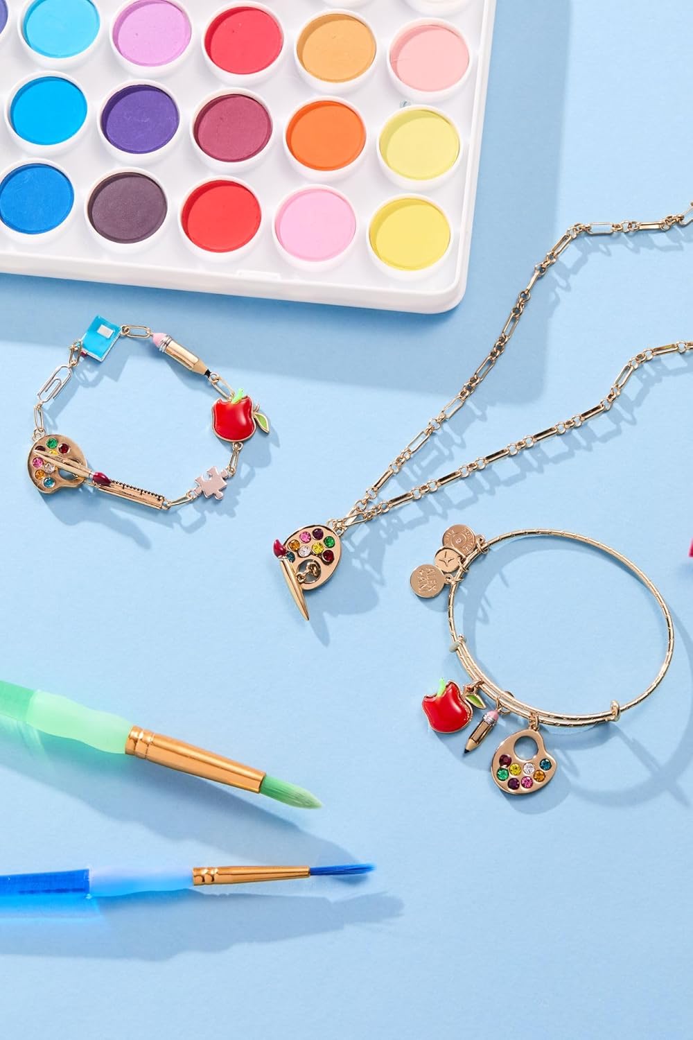 Alex and Ani Artist Palette & Paint Brush Toggle Necklace - Artsy Gold-Tone Charm Necklace Perfect for Expressing Creativity, Ideal for Women - Image 7