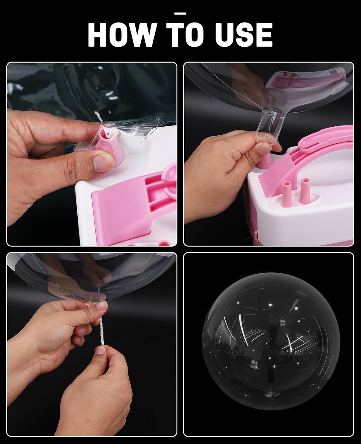 15PCS 20"/30" Large Bubble Bobo Balloons set, Globos Burbuja De Pulgadas Transparente, Clear Bubbles Balloon