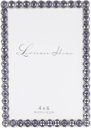 Vista 69 de Marco doble brillante de metal plateado 4x4, brillo transparente Brillo claro