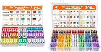 120 Standard fuses + 300 Car Fuse Assortment Kit (2 Ampere 3A 5A 7.5A 10A 15A 20A 25A 30A 35A 40A)