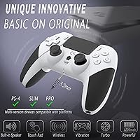 Vista 5 de TERIOS Control inalámbrico Pro compatible con PS4PS4 ProPS4 Slim Console, control remoto para juegos con batería recargable integrada de 800 mAh