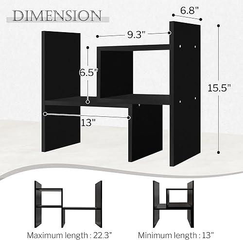 Miniatura 2 de Jerry  Maggie - Organizador de escritorio para oficina estante de madera ajustable para regalo de cumpleaños como juguete o decoración del hogar
